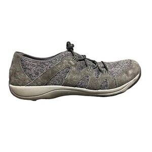 Dansko Holland Charcoal Gray leather Comfort Drawstring Sneaker Shoes 39 8.5 / 9